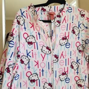 Sanrio Hello Kitty Print Footed Adult Union Suit